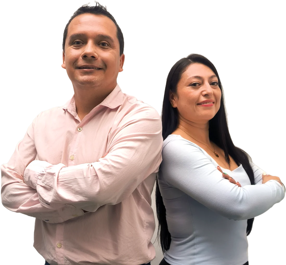 Jorge Humberto Díaz y Diana Marcela Gaitán, espalda con espalda
